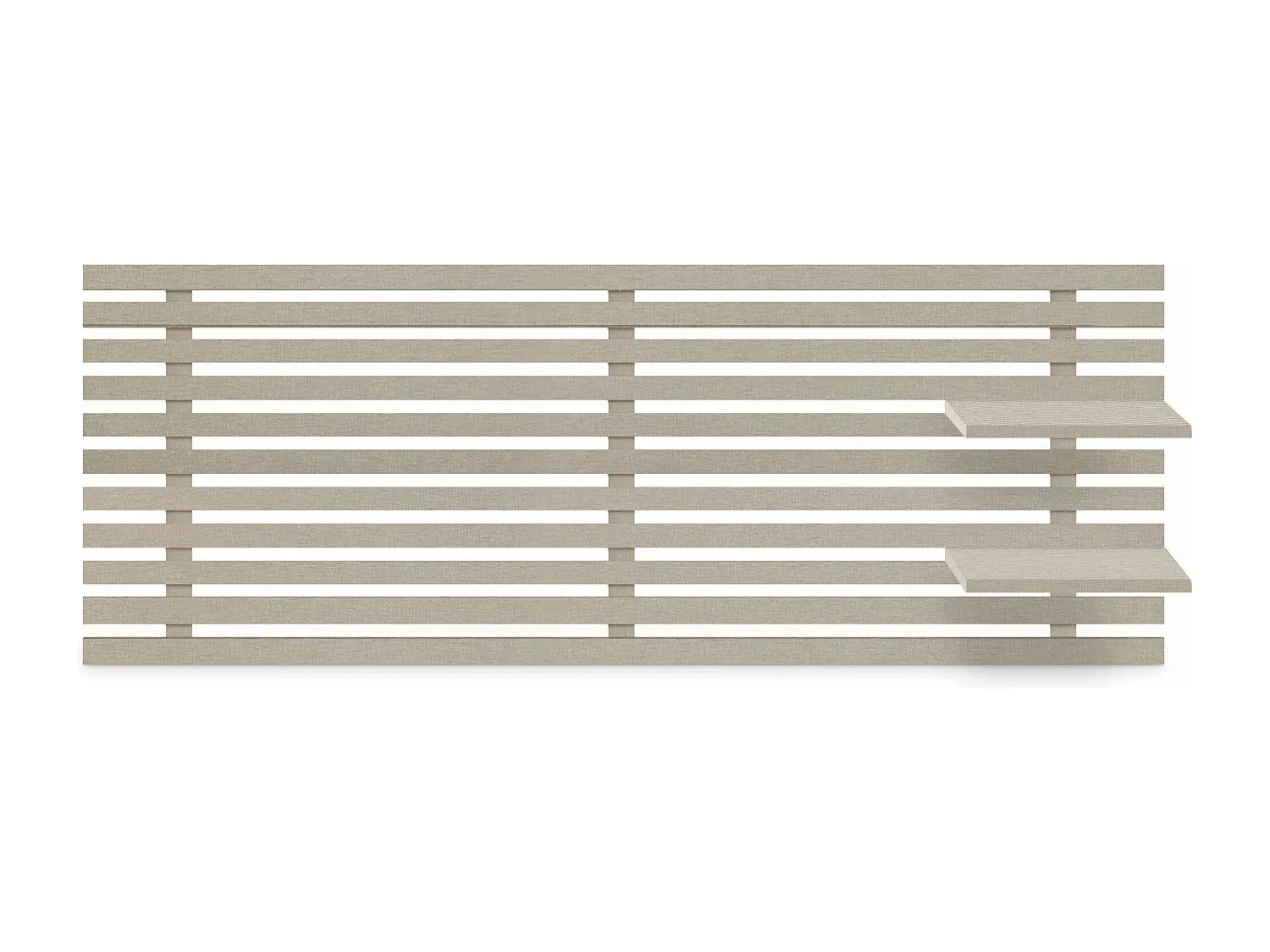 Kopfteil mit Regalen im nordischen Vintage-Stil