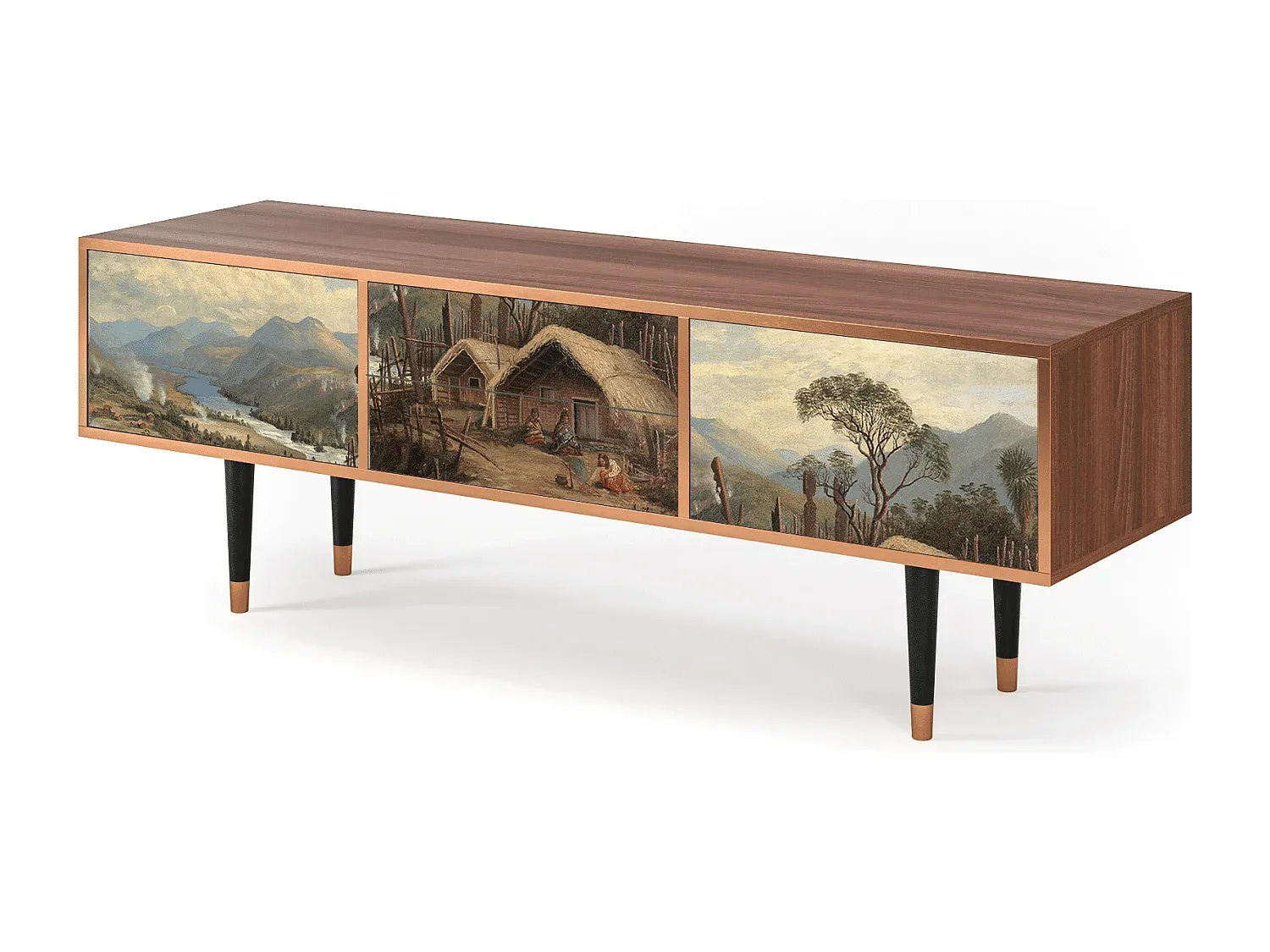 Moderner Fernsehtisch mit großzügigem Stauraum