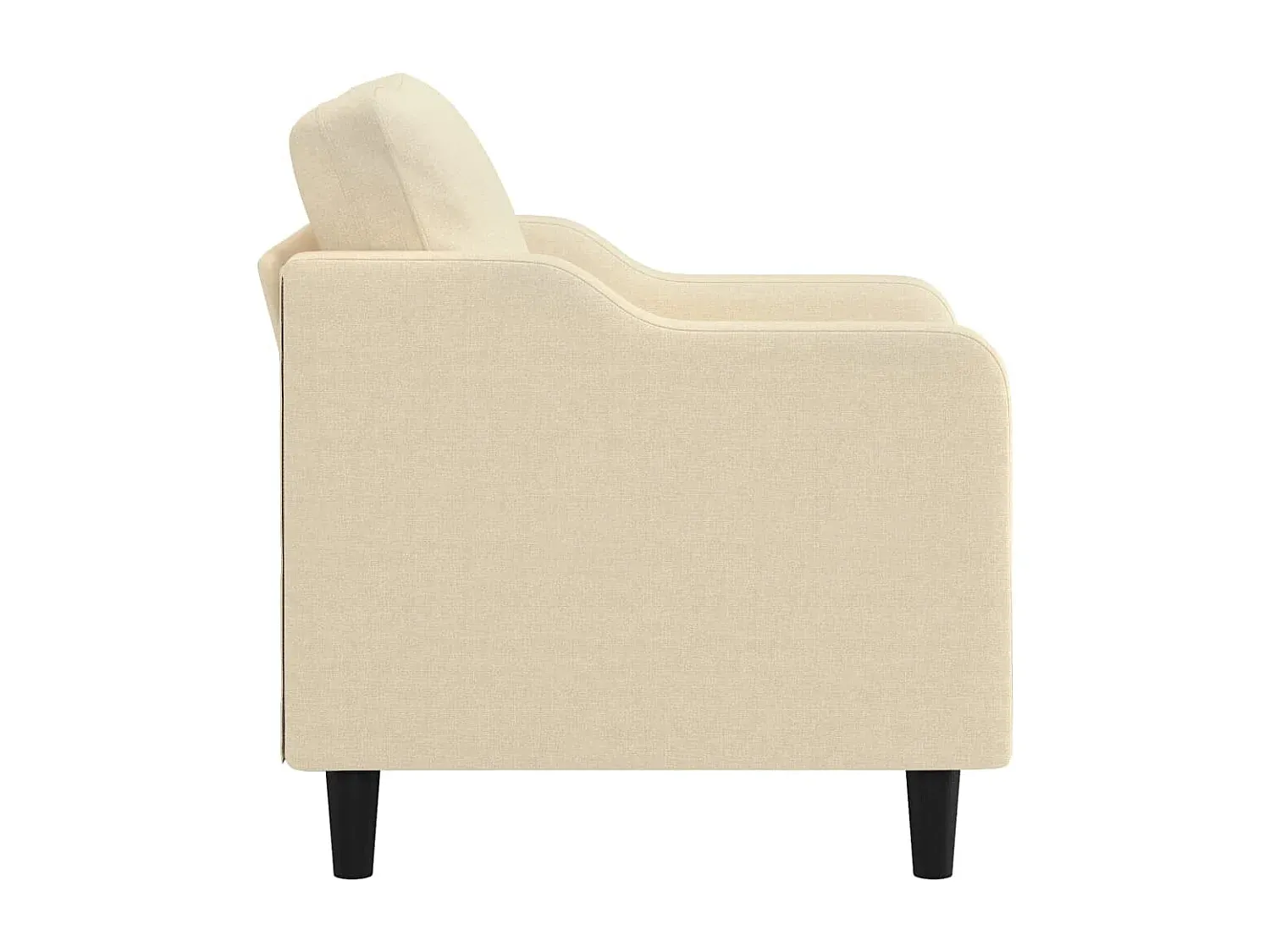 Bequemer Stoffsessel in Creme, 60 cm