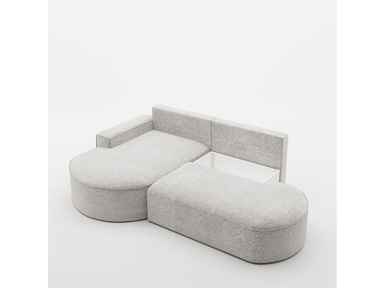 Modernes Ecksofa mit Komfort und Stil in Hellgrau