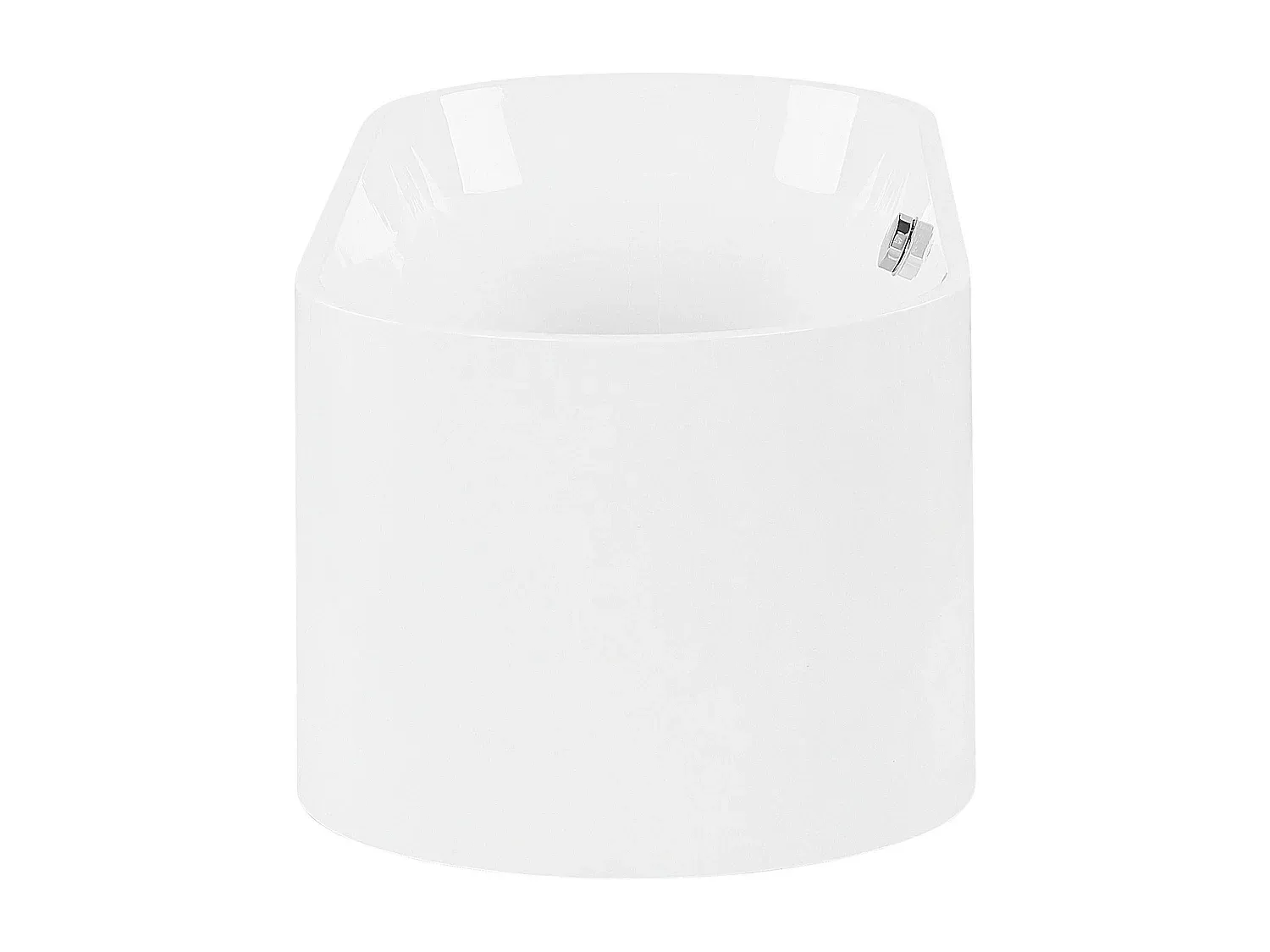 Freistehende ovale Badewanne 170 x 75 cm in Weiß