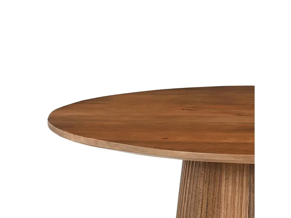 Runder Massivholz-Couchtisch für das Wohnzimmer