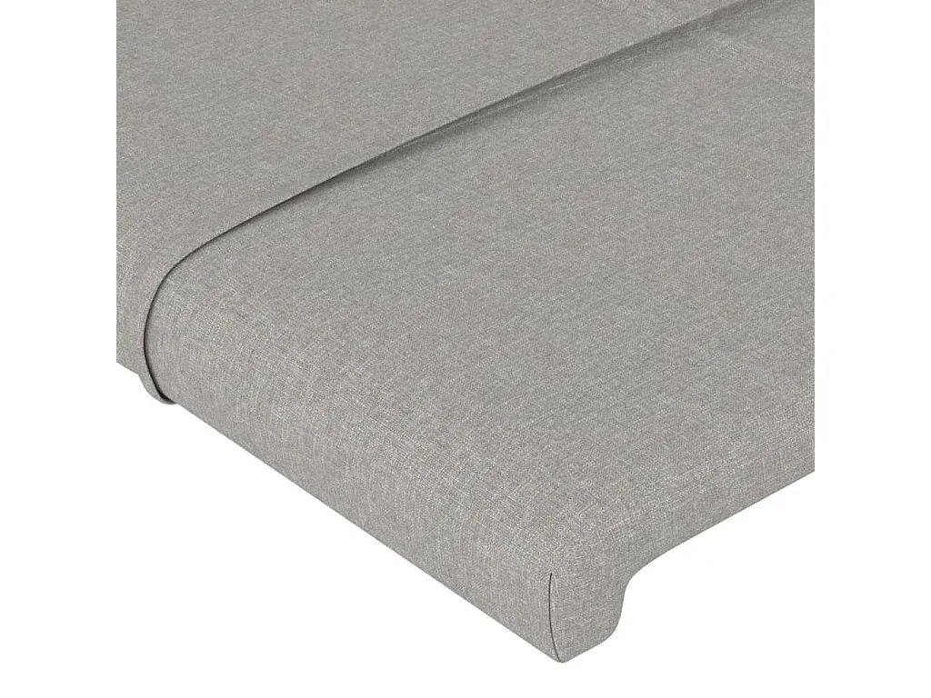 Stoff Kopfteil in Hellgrau, verstellbar 144x5x118/128 cm
