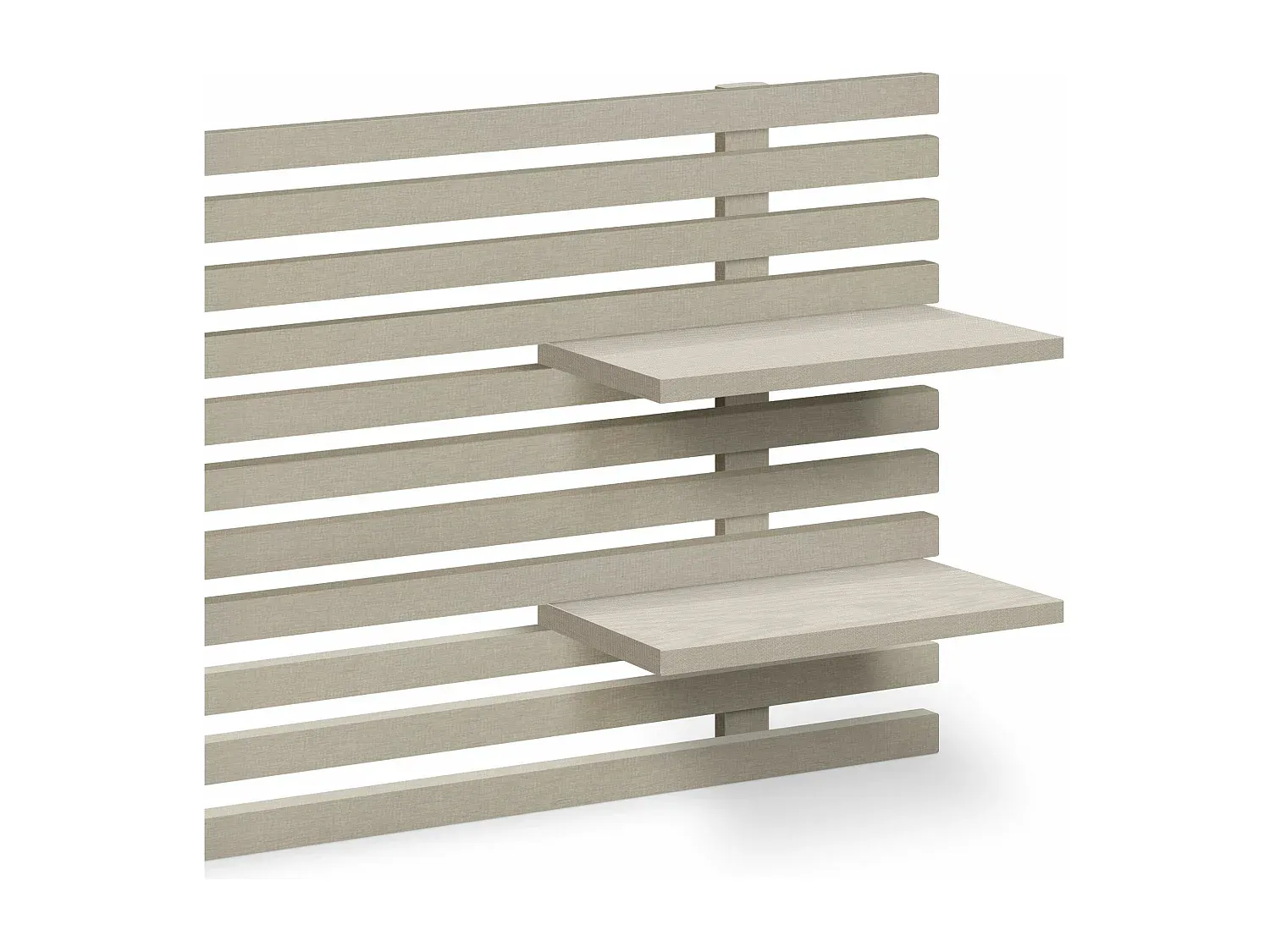 Kopfteil mit Regalen im nordischen Vintage-Stil