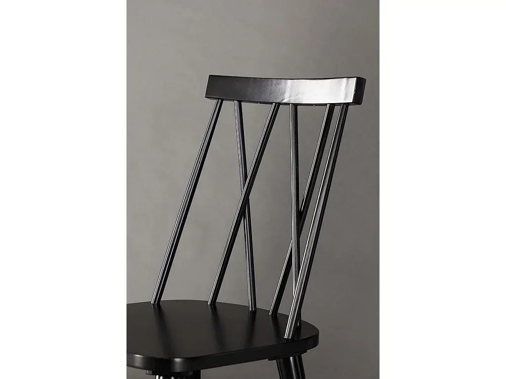 Moderner Esszimmerstuhl aus Holz in Schwarz