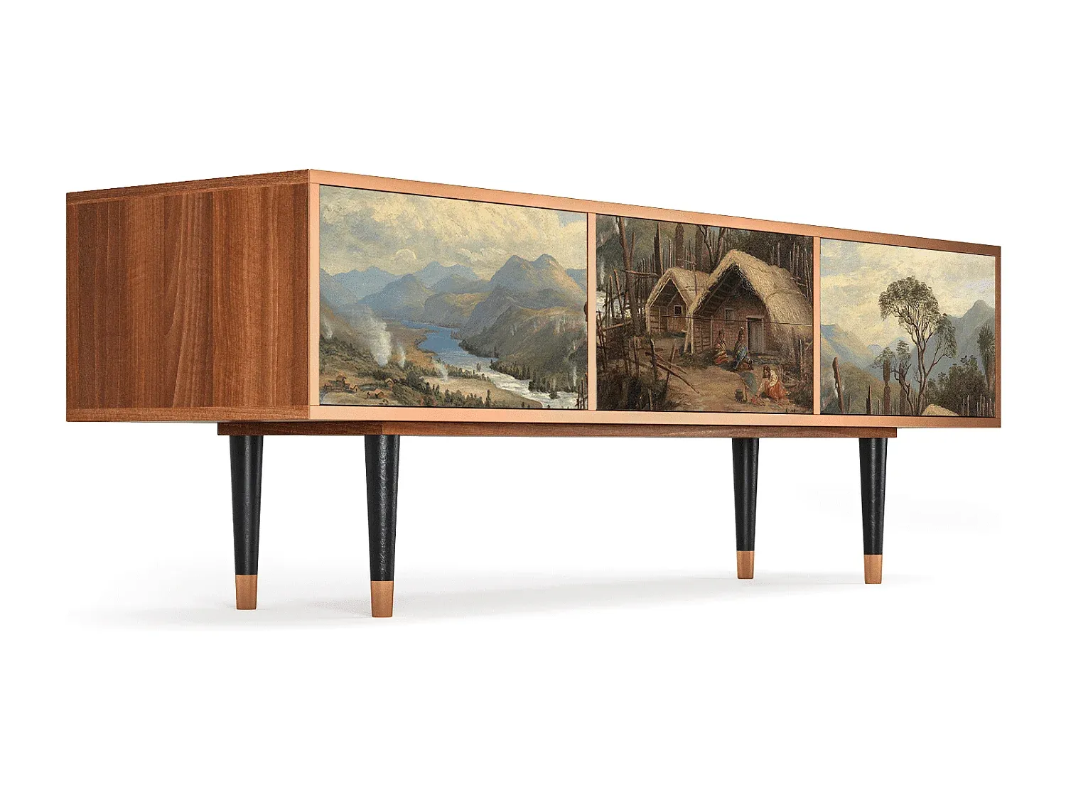 Moderner Fernsehtisch mit großzügigem Stauraum