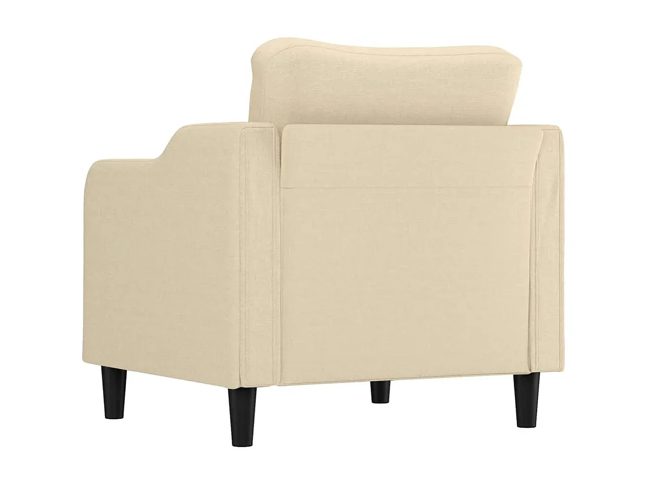 Bequemer Stoffsessel in Creme, 60 cm