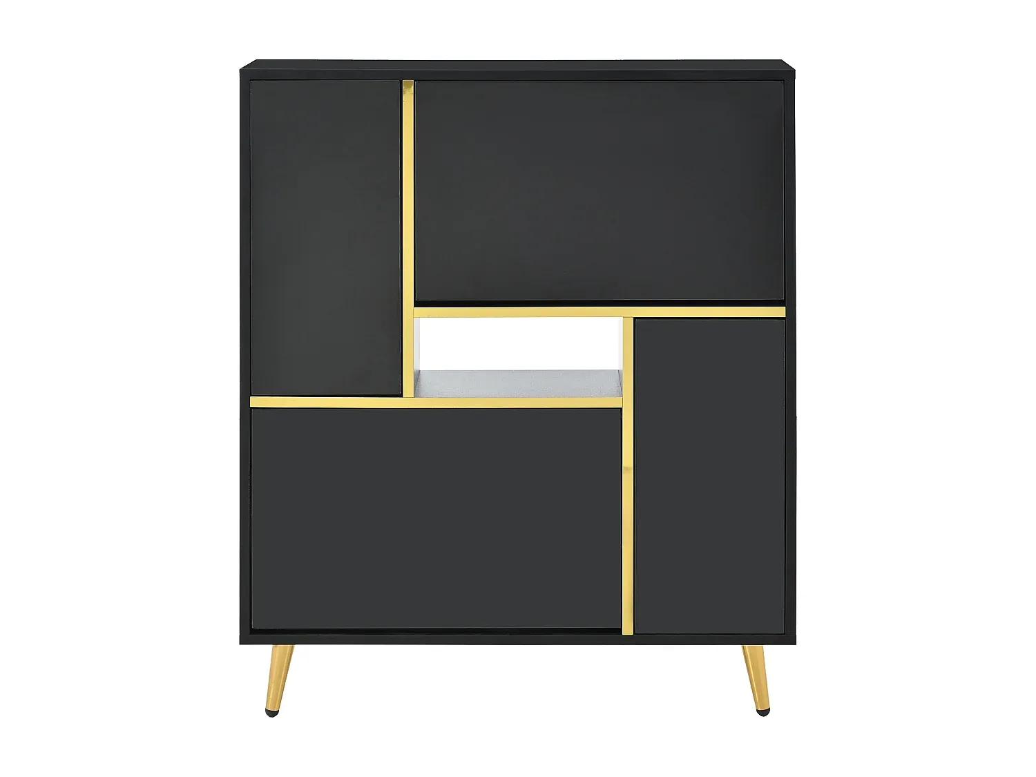 Moderner Schuhschrank mit LED-Beleuchtung und eleganten Beinen