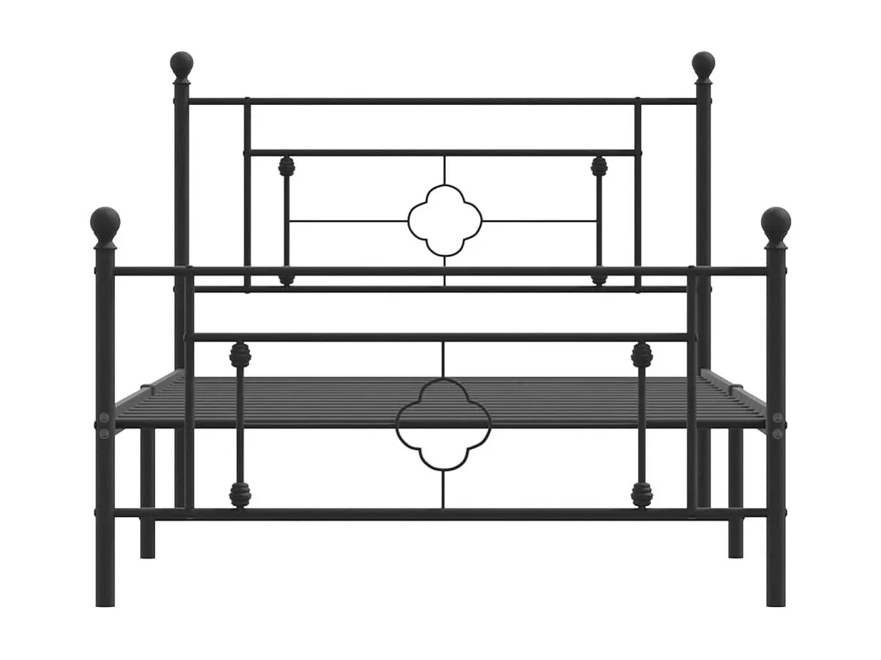 Metallbettgestell Schwarz 107x203 cm
