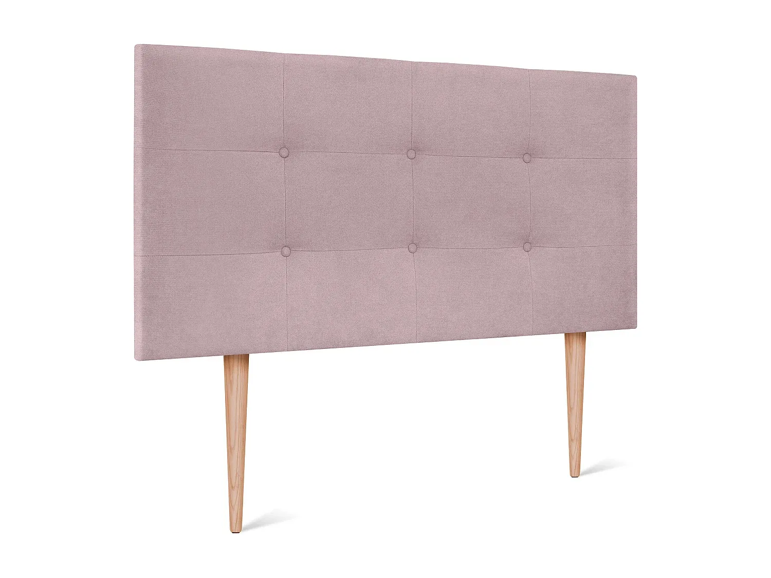 Getuftetes Kopfteil mit Bettbeinen, Lachs, 110 x 115 cm