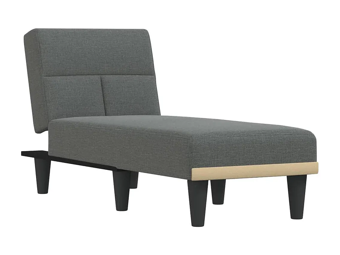 Bequeme Chaiselongue aus Dunkelgrauem Stoff