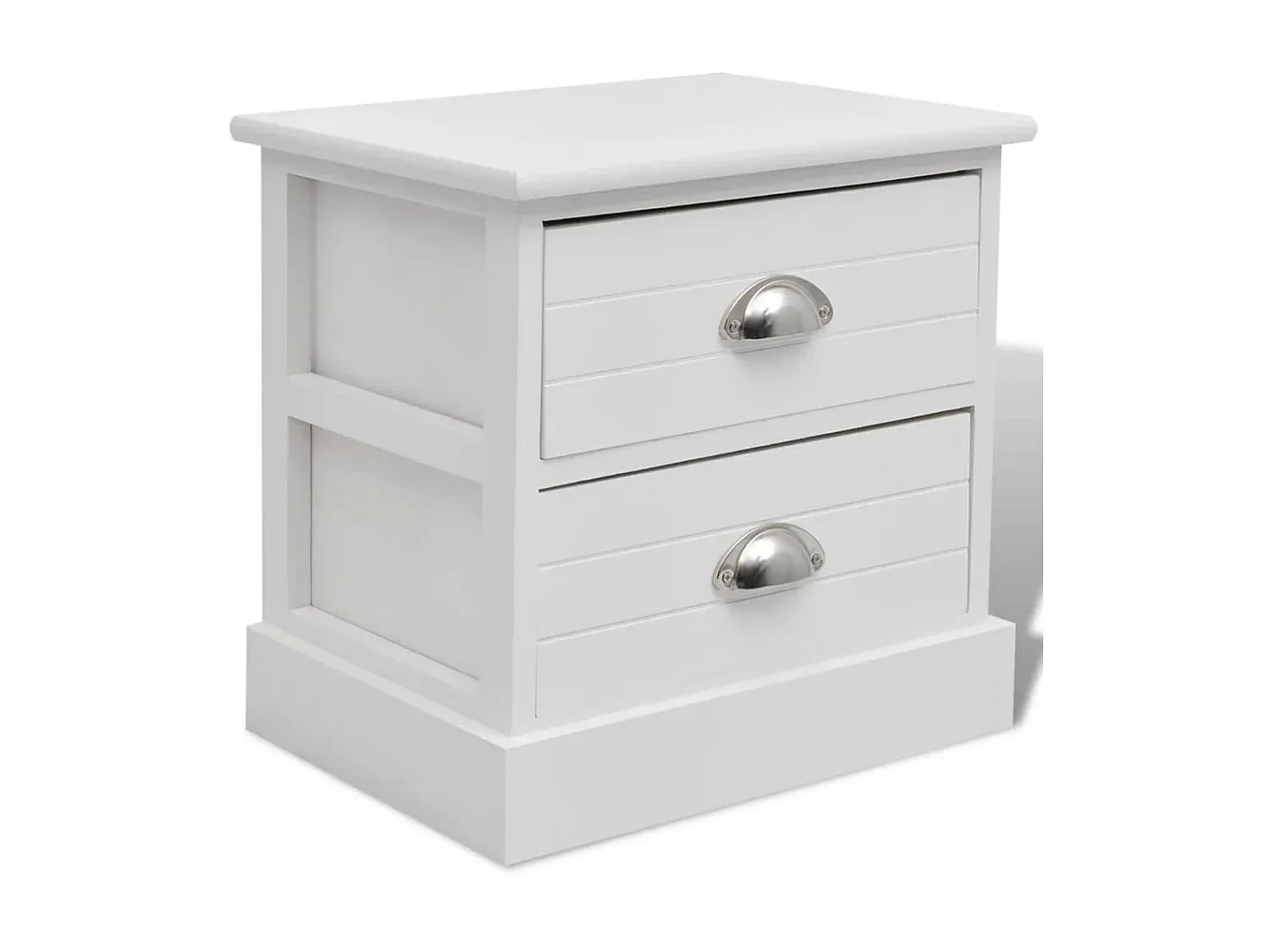 Weißer Nachttisch im Landhausstil