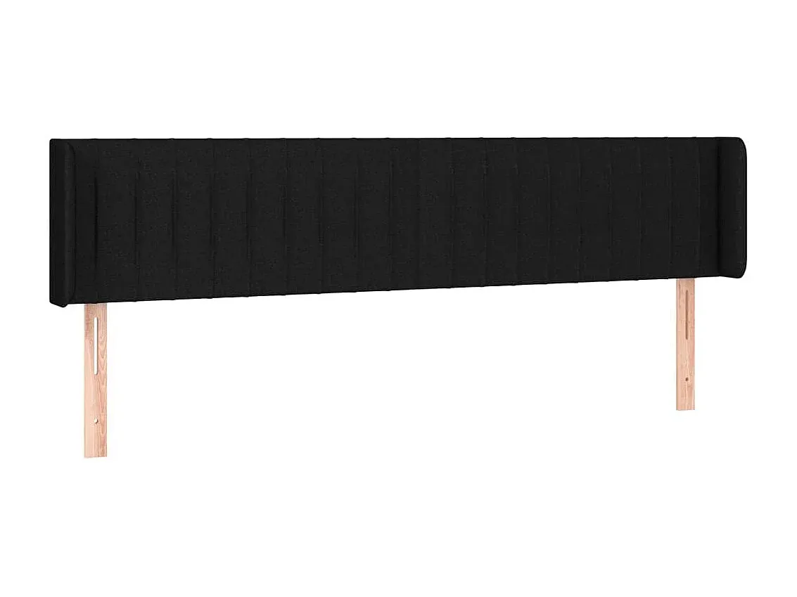Hohes Stoff-Kopfteil für Bett in Schwarz 163x16x78/88 cm