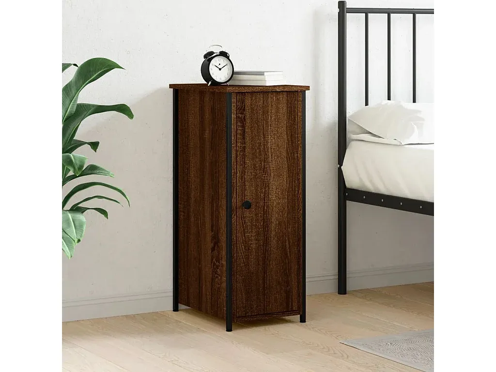 Nachttisch aus Holzwerkstoff in Brauner Eichenoptik