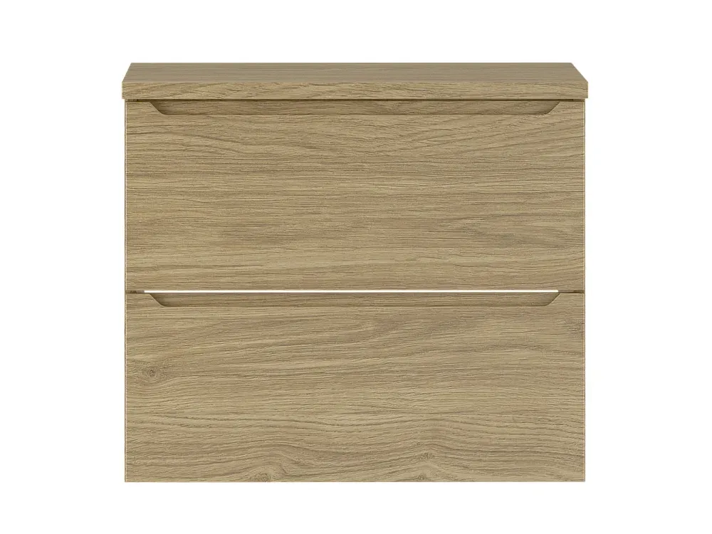 Badezimmerschrank mit Eichenholzplatte, 60 cm