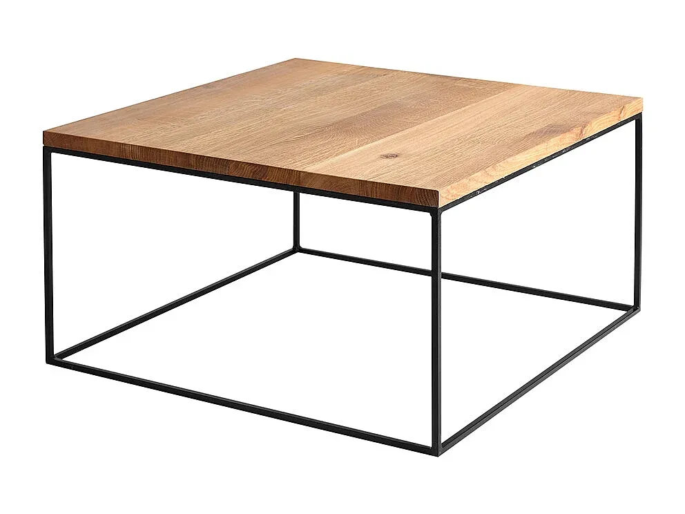 Moderner Wohnzimmertisch aus massivem Holz in Schwarz