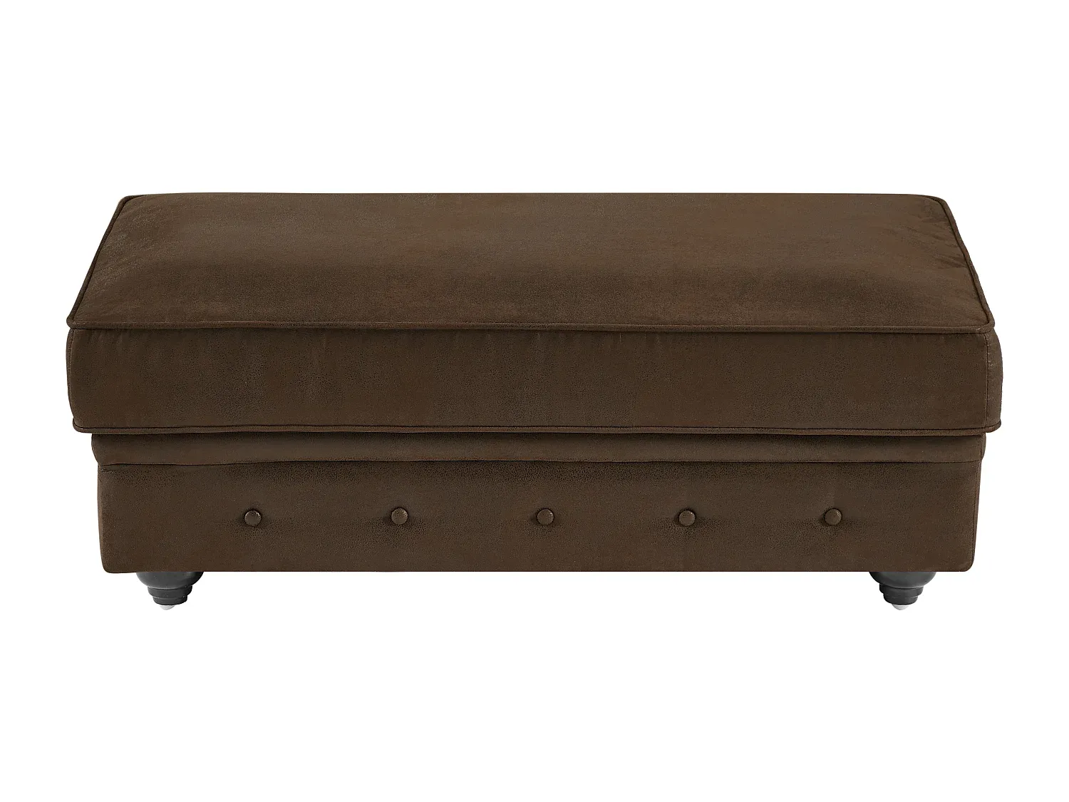 Stauraumhocker in Mikrofaser und Lederoptik