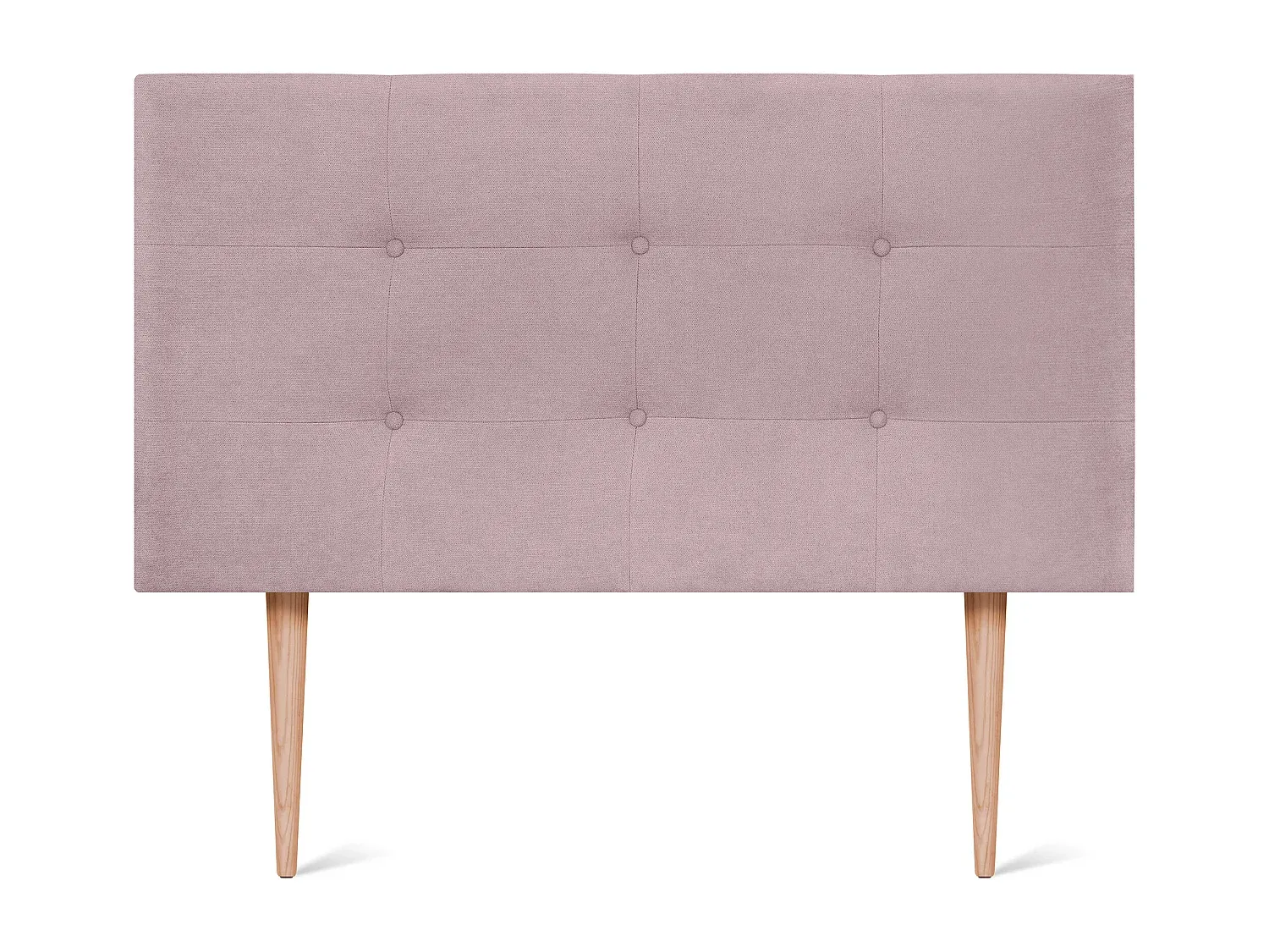 Getuftetes Kopfteil mit Bettbeinen, Lachs, 110 x 115 cm