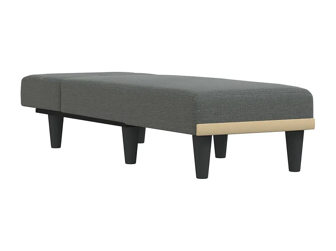 Bequeme Chaiselongue aus Dunkelgrauem Stoff