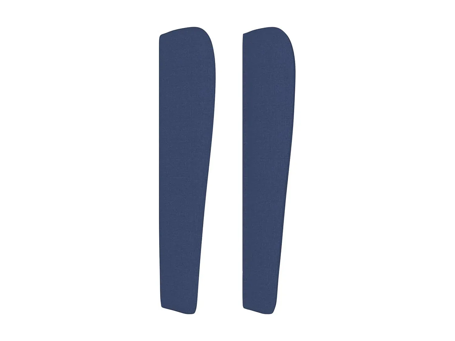 Bettkopfteil mit Ohren in Blau, Stoff, 203x23x118/128 cm