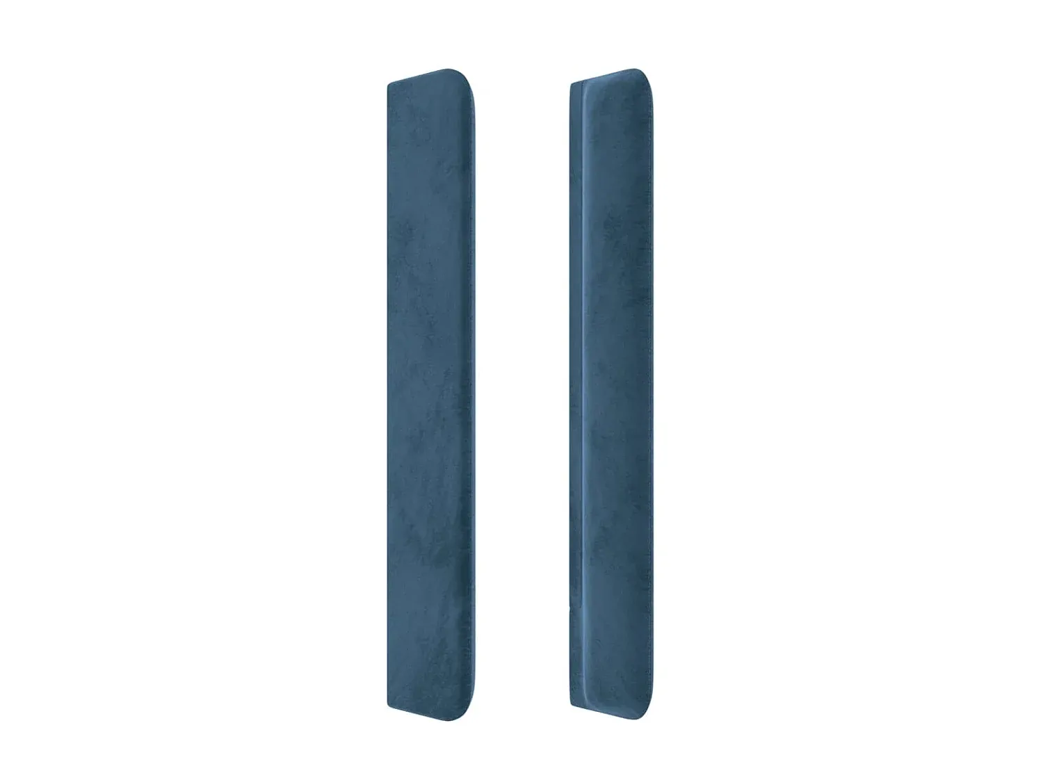 Edles Bettkopfteil in Dunkelblau aus Samt