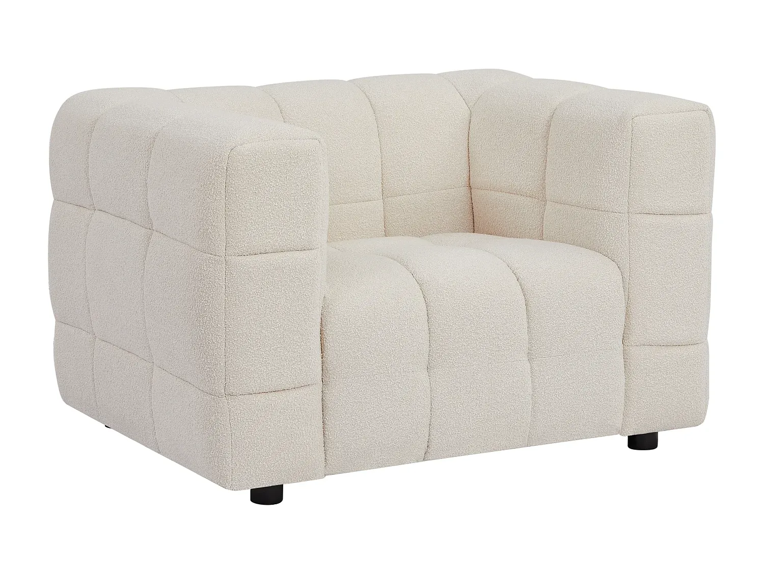 Bequeme Sofagarnitur aus Bouclé-Stoff