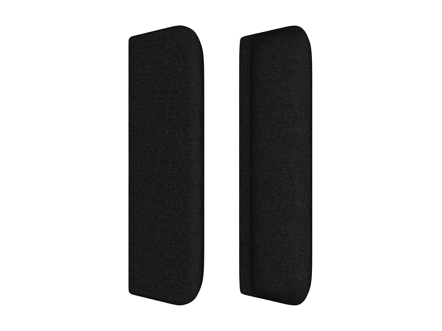 Hohes Stoff-Kopfteil für Bett in Schwarz 163x16x78/88 cm