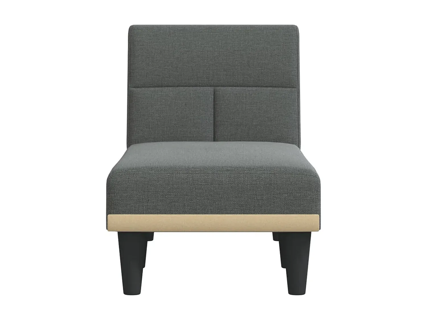 Bequeme Chaiselongue aus Dunkelgrauem Stoff