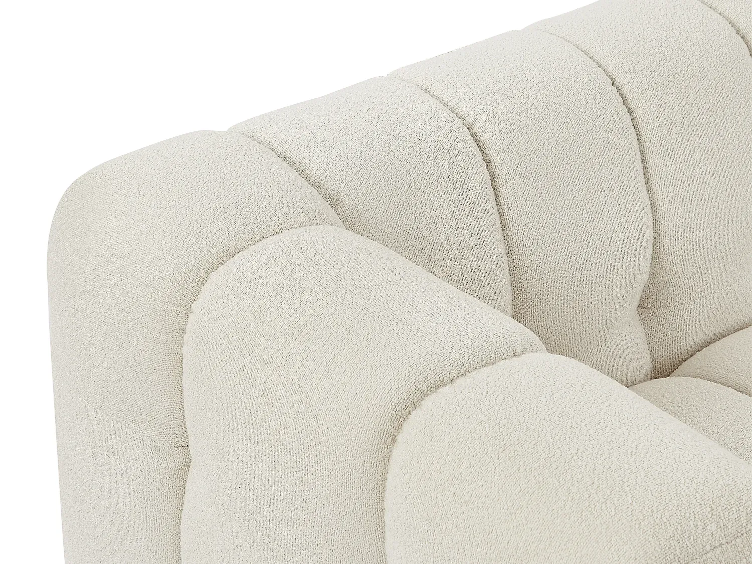 Bequeme Sofagarnitur aus Bouclé-Stoff