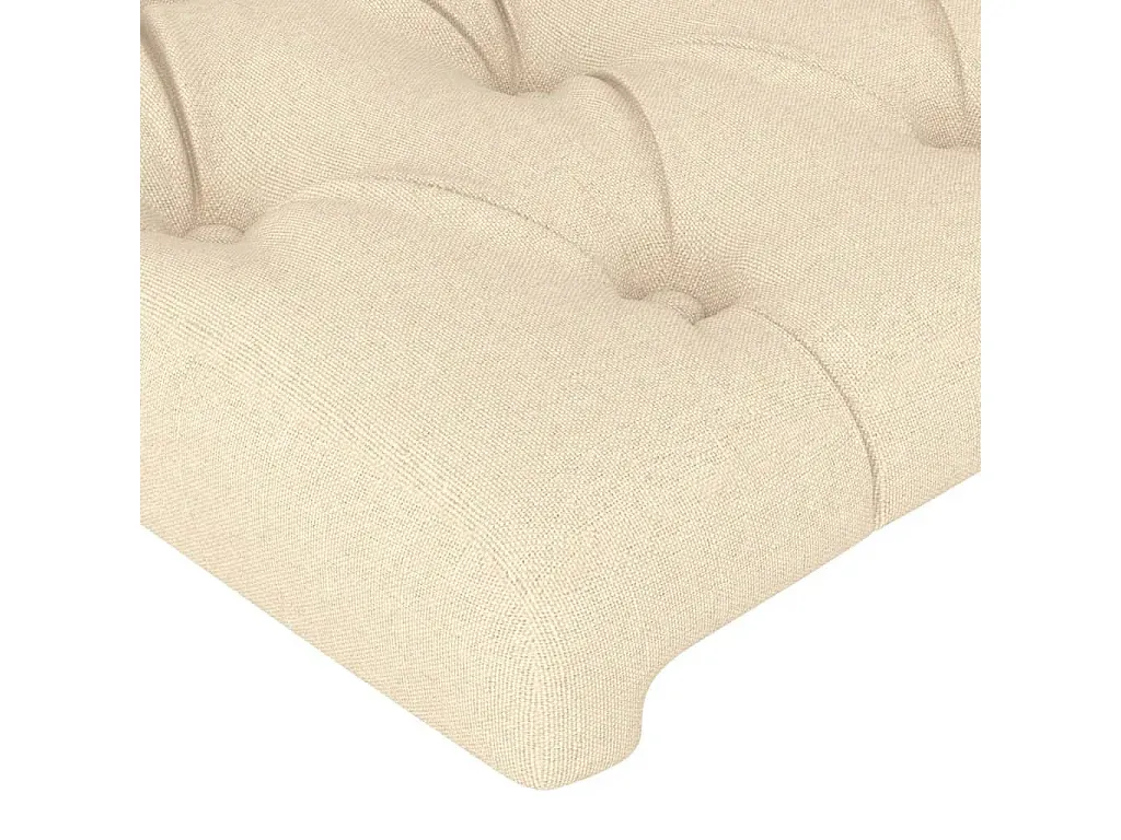 Stoff-Kopfteil mit Ohren in Creme 147x23x78/88 cm