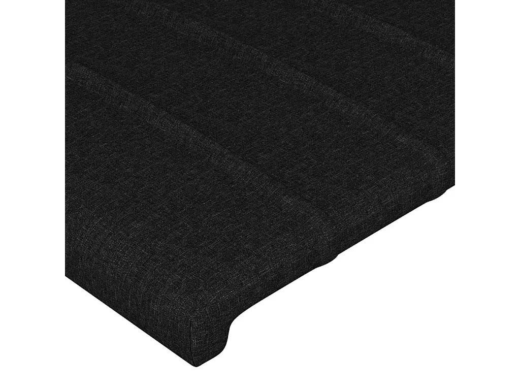 Hohes Stoff-Kopfteil für Bett in Schwarz 163x16x78/88 cm