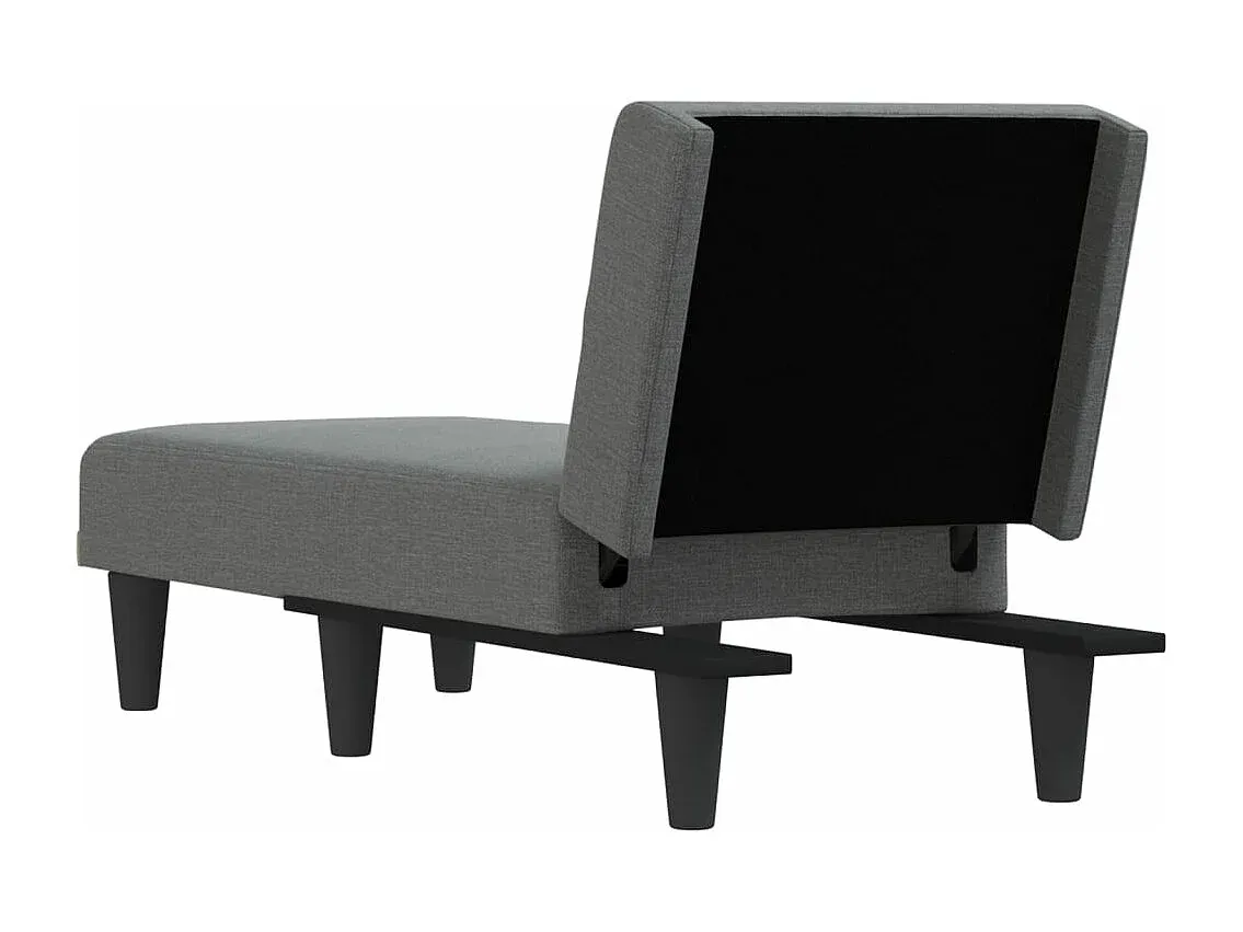 Bequeme Chaiselongue aus Dunkelgrauem Stoff