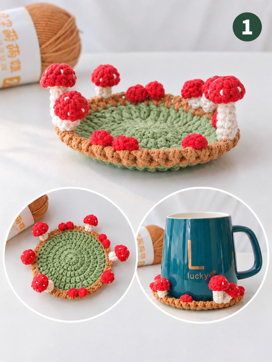 Crochet Flower Pop-Up Coaster DIY Kit