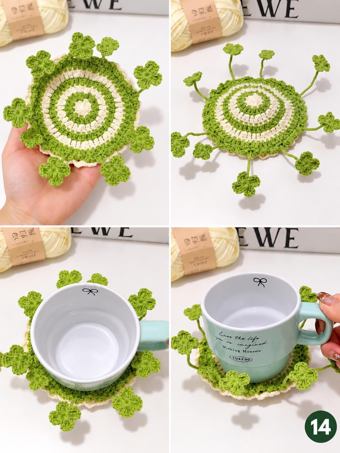 Crochet Flower Pop-Up Coaster DIY Kit