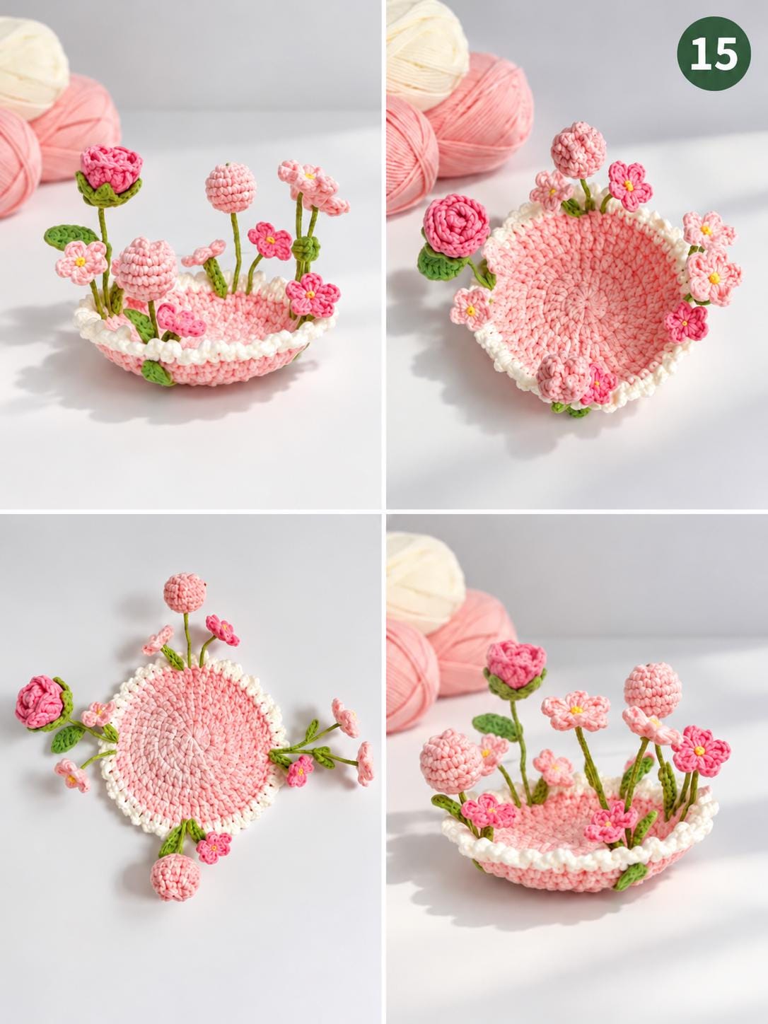 Crochet Flower Pop-Up Coaster DIY Kit