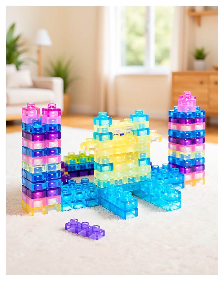 40PCS Sensory Soft Building Blocks – Squishy Montessori Stacking Toy for Toddlers