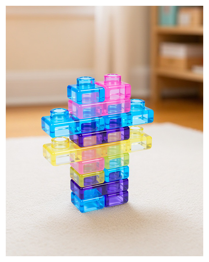 40PCS Sensory Soft Building Blocks – Squishy Montessori Stacking Toy for Toddlers