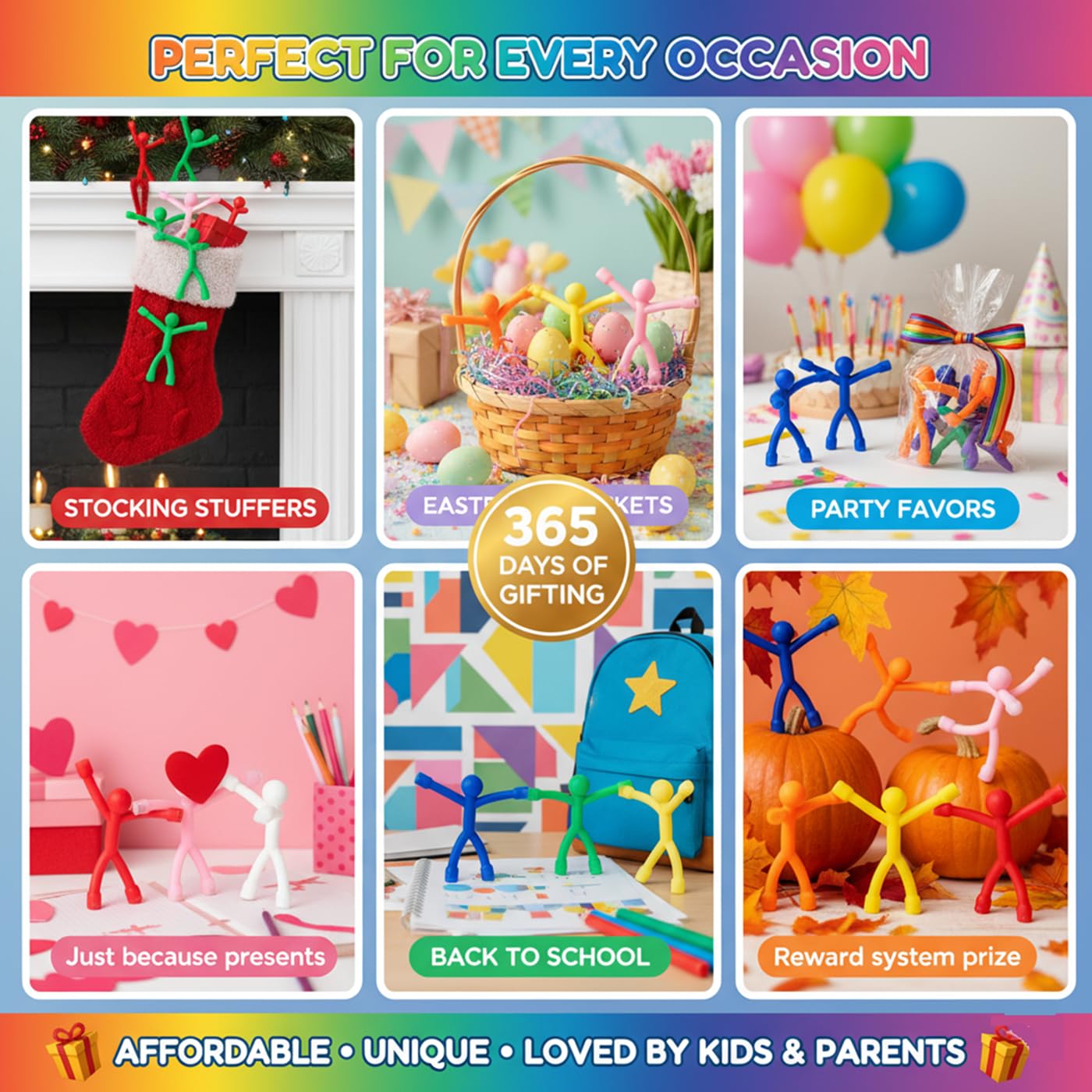 10PCS Magnetic Fidget Figure Set – Creative Sensory Building Toy for Kids & Adults