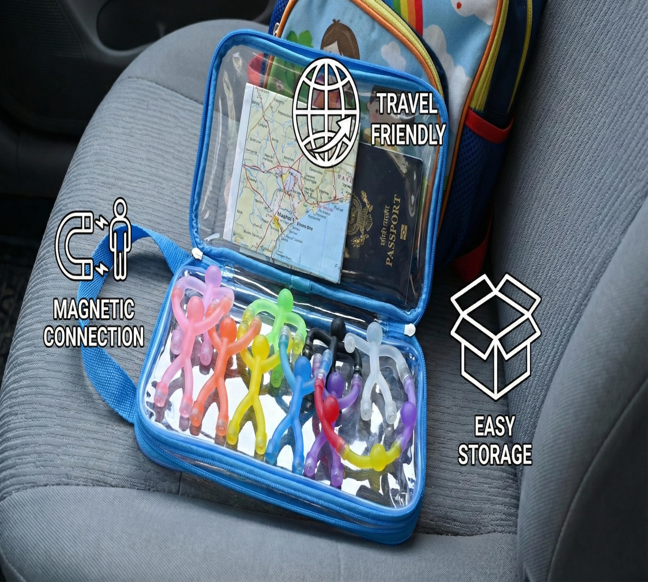 10PCS Magnetic Fidget Figure Set – Creative Sensory Building Toy for Kids & Adults