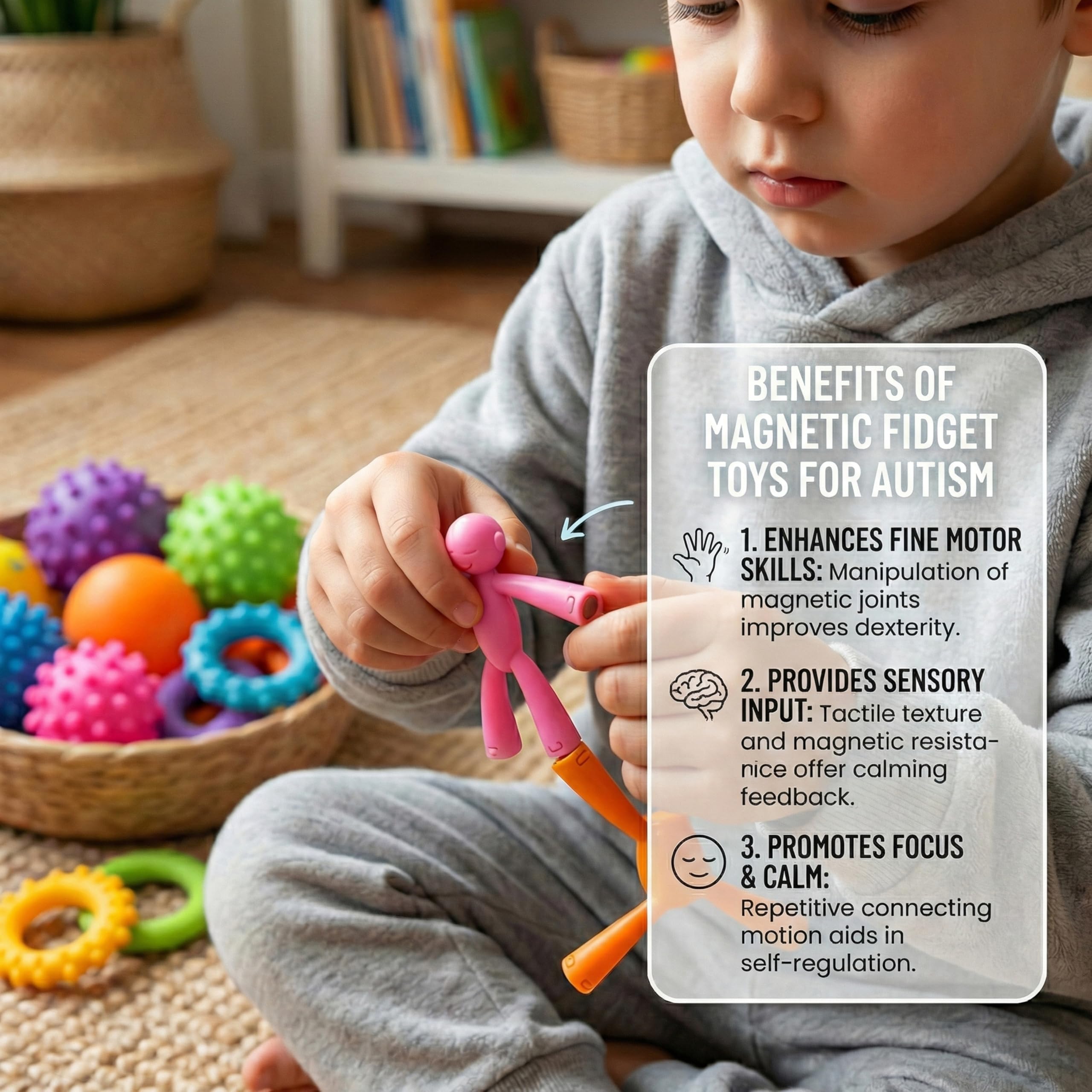 10PCS Magnetic Fidget Figure Set – Creative Sensory Building Toy for Kids & Adults