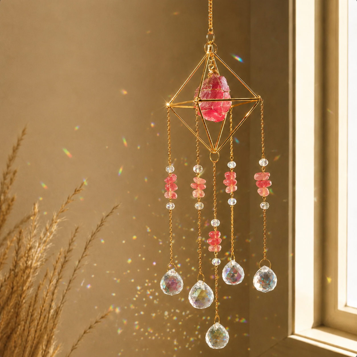 Raw Crystal Rainbow Suncatcher