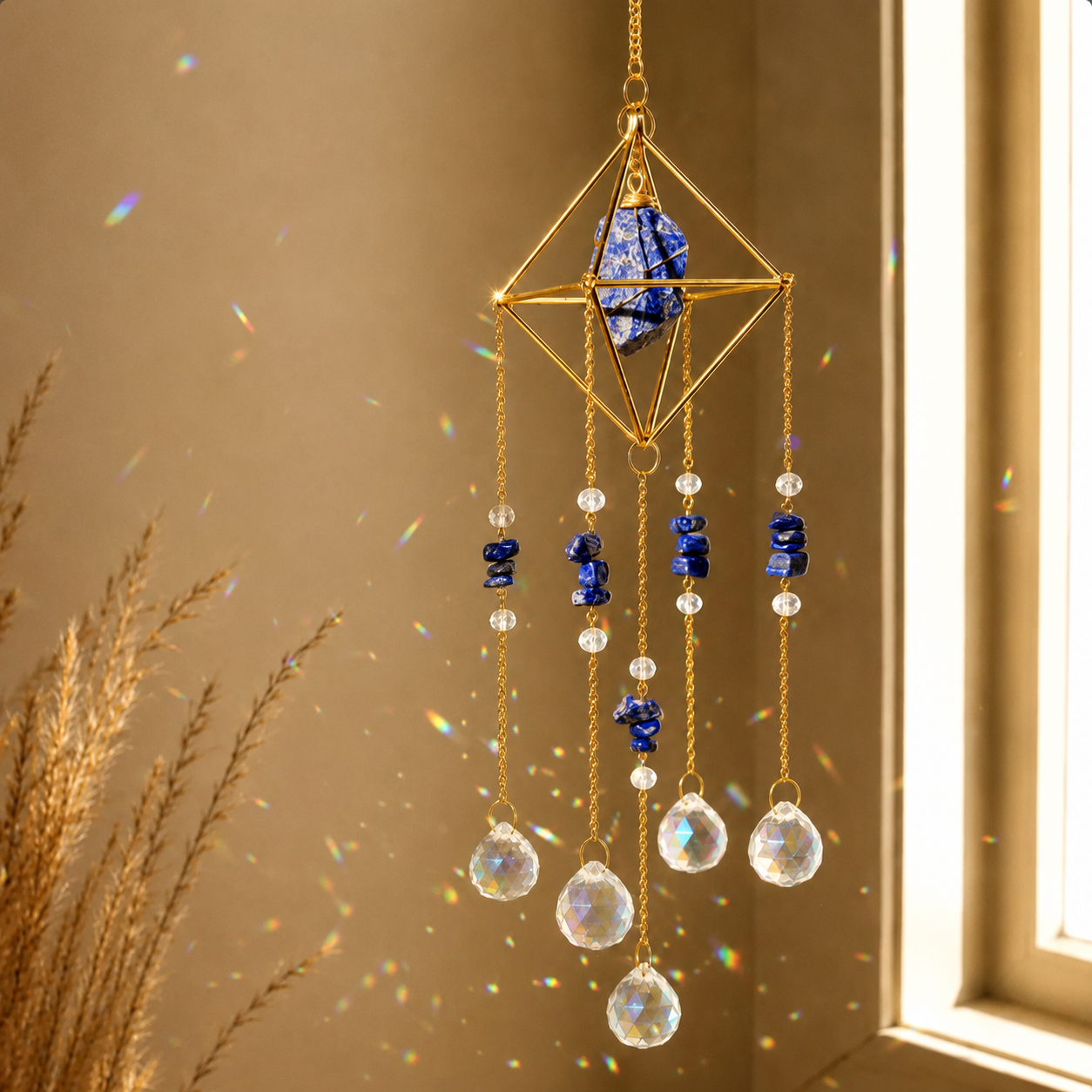 Raw Crystal Rainbow Suncatcher
