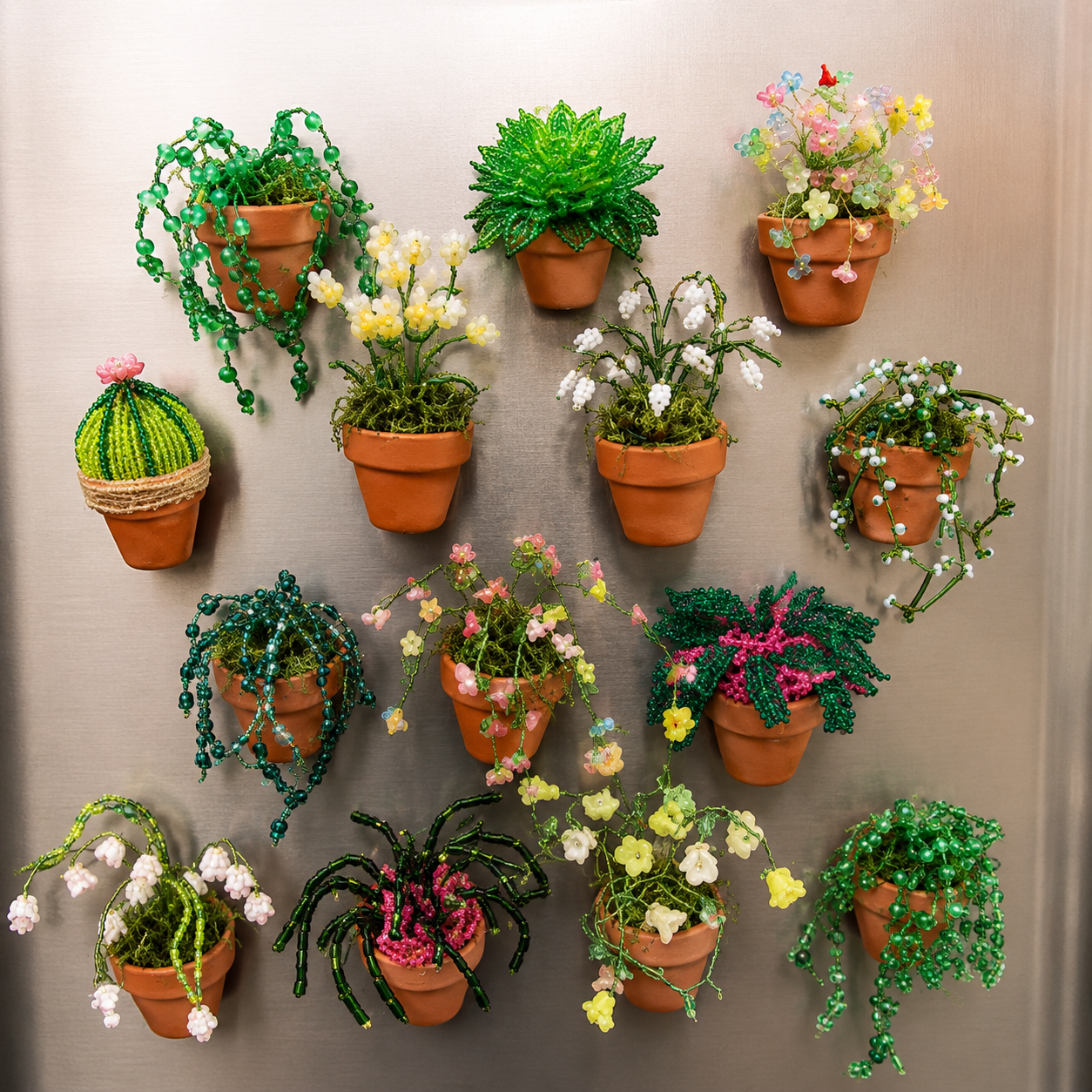 DIY Beaded Plant Magnet Kit