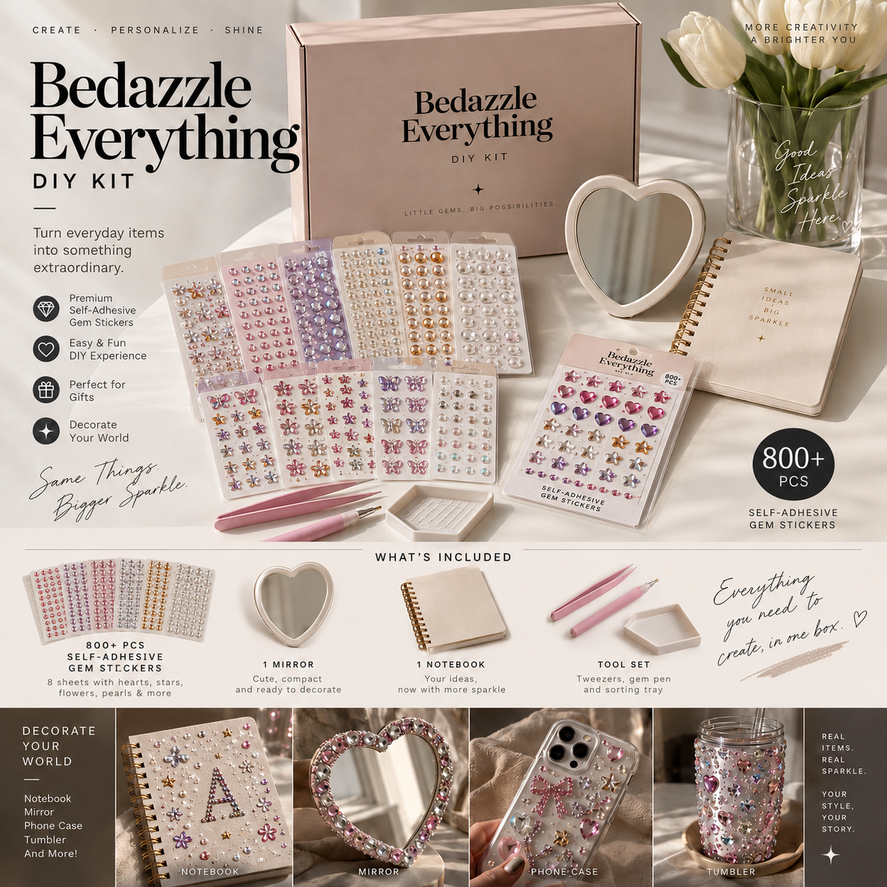Bedazzle Everything DIY Gem Sticker Kit