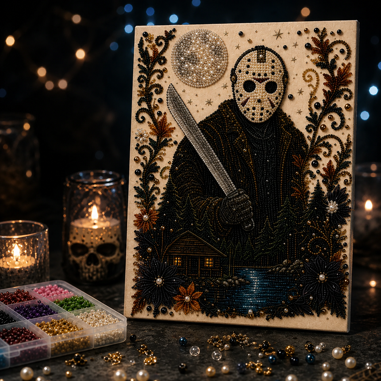 Midnight Scream DIY Beaded Art Panel