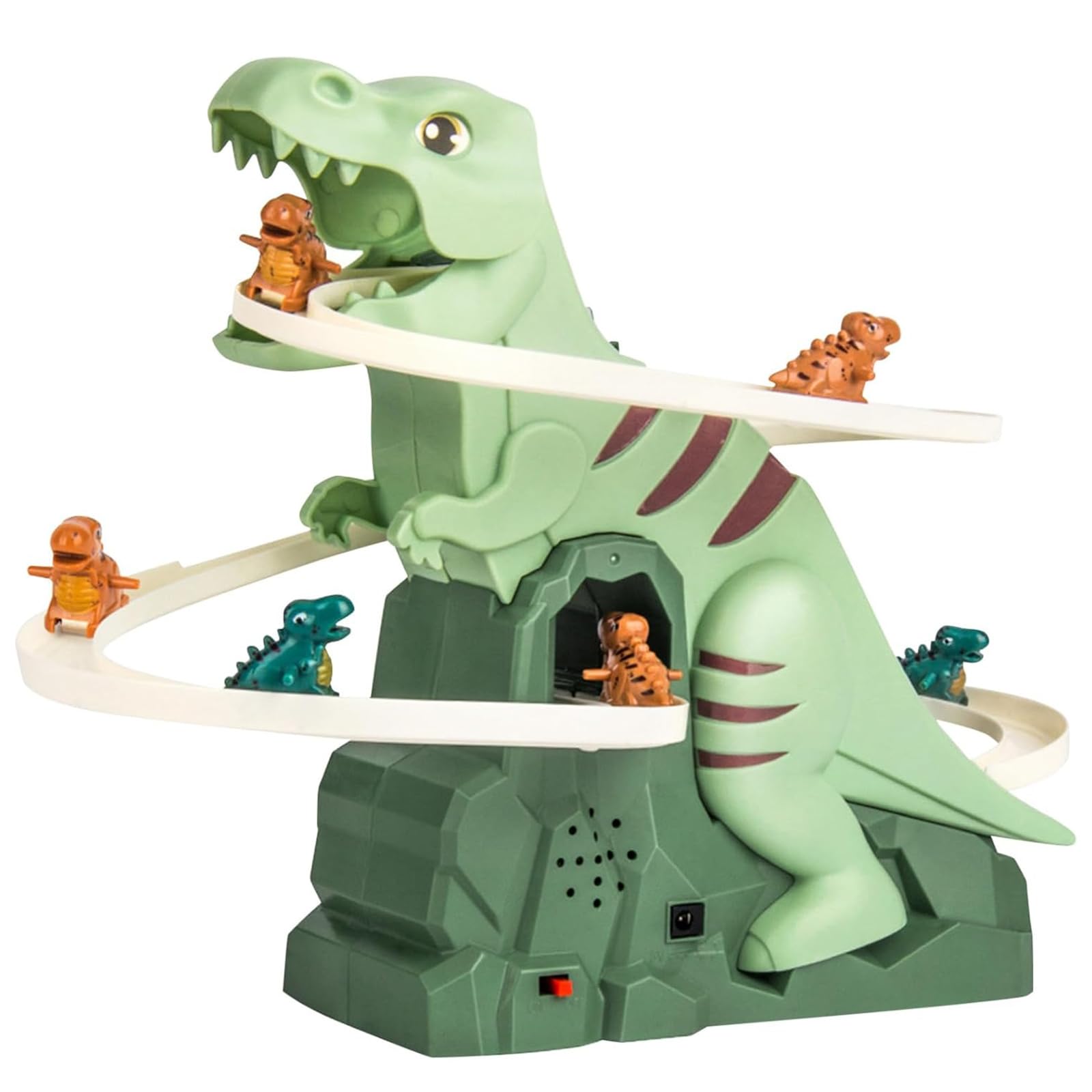 Kids Dinosaur Roller Coaster Track Toy – Endless Climbing Dino Race with Lights & Fun Music
