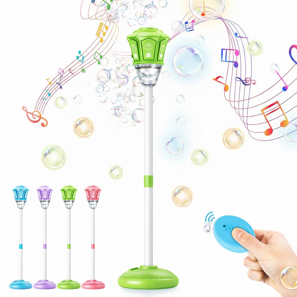 Automatic Bubble Volcano Machine – Standing Bubble Blower with Lights & Music
