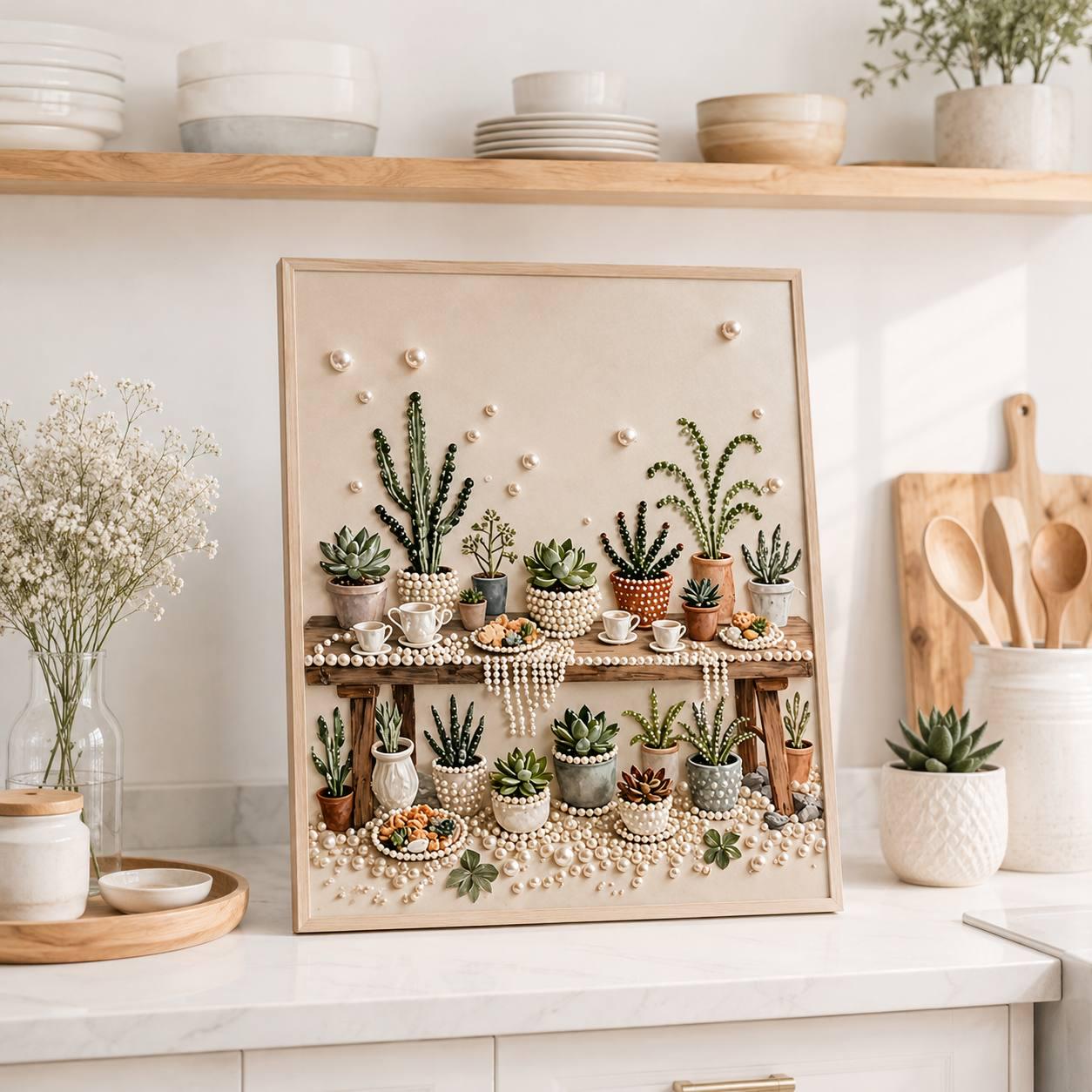 Succulent Garden Pearl Art Kit