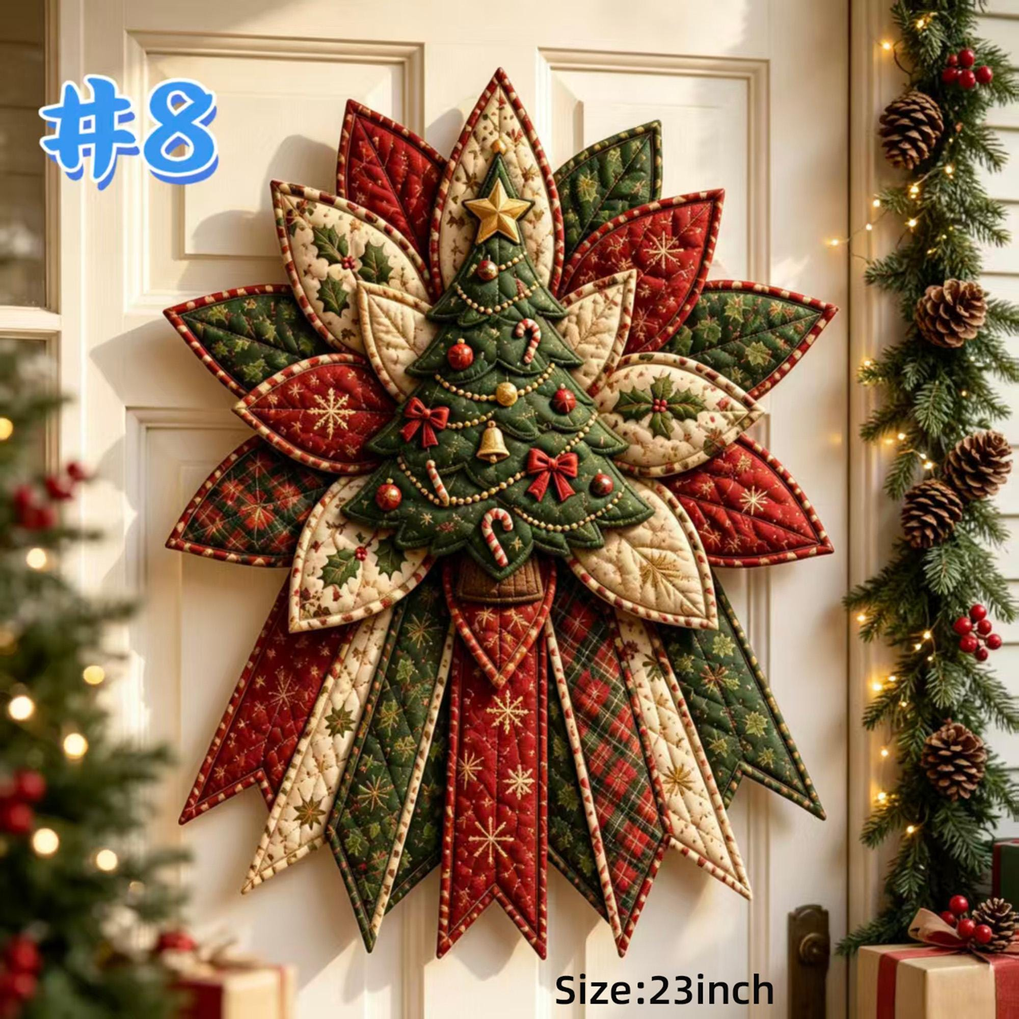 Christmas & Halloween Quilted Door Hanger DIY Patchwork Wreath Sewing Kit