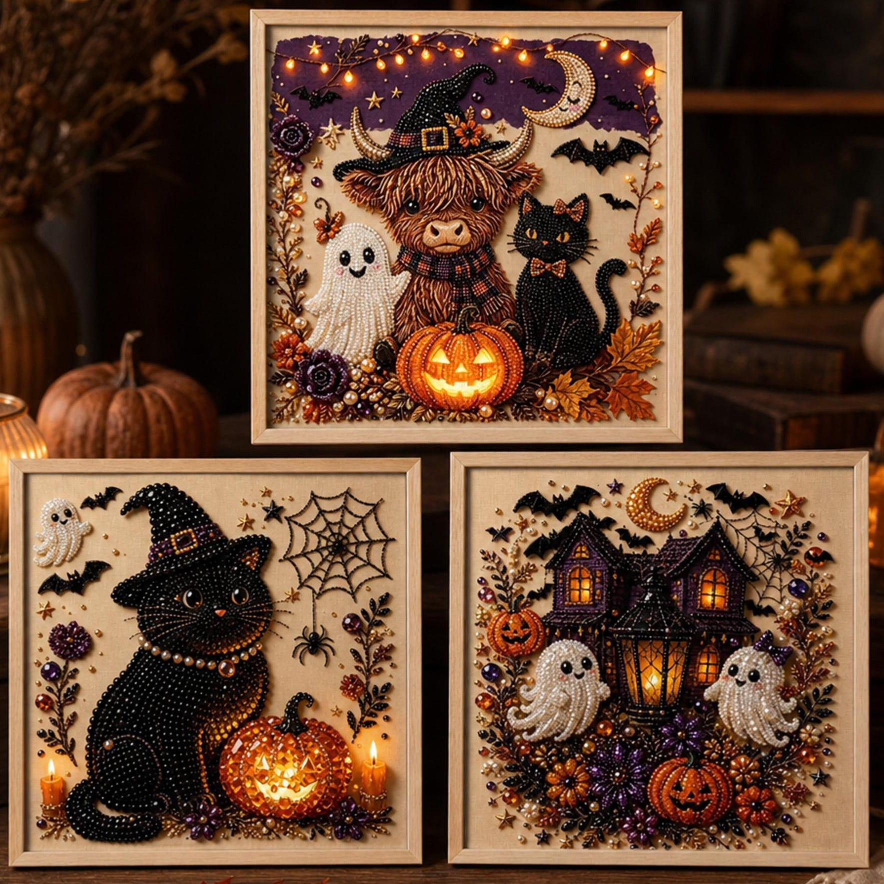 Halloween Glow 5D Pearl Art Kit